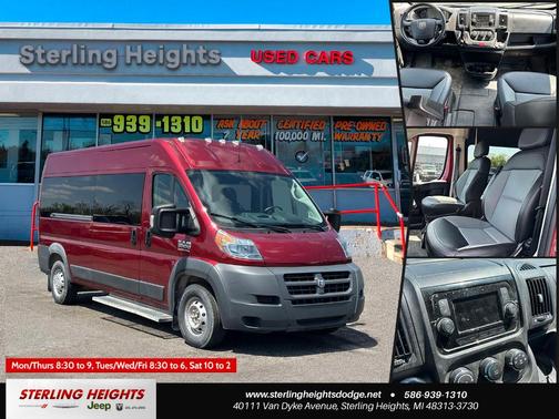 Deep Cherry Red Crystal Pearlcoat 2018 RAM ProMaster 2500 Window Van High Roof