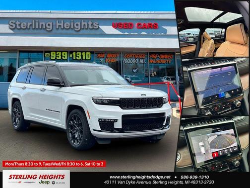 Bright White Clearcoat 2023 Jeep Grand Cherokee L Summit
