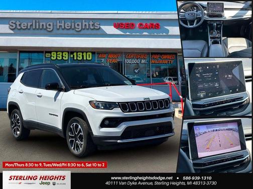 Bright White Clearcoat 2023 Jeep Compass Limited