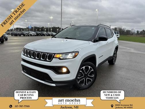 Bright White Clearcoat 2023 Jeep Compass Limited