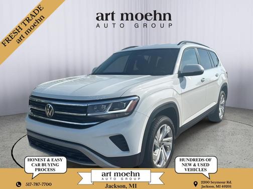 Pure White 2023 Volkswagen Atlas 3.6L SE w/Technology