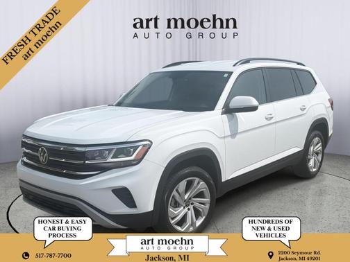 Pure White 2023 Volkswagen Atlas 3.6L SE w/Technology