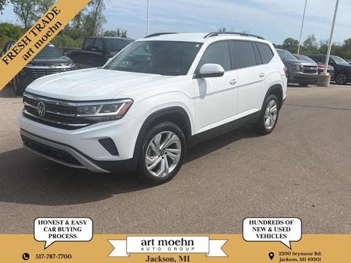 Pure White 2023 Volkswagen Atlas 3.6L SE w/Technology