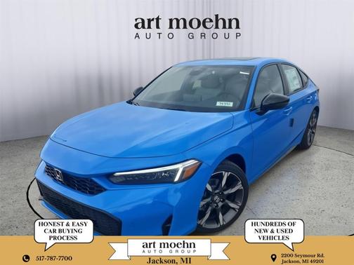 Boost Blue Pearl 2026 Honda Civic Hybrid Sport Touring