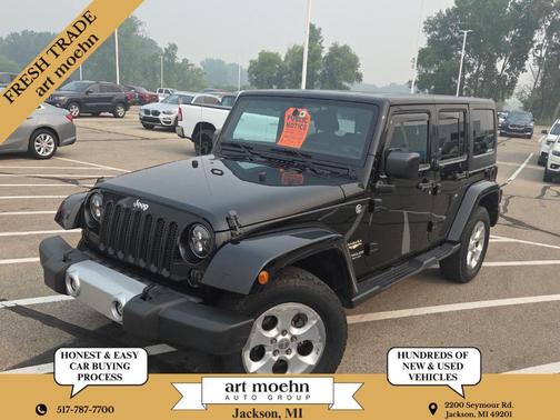 Black Clearcoat 2015 Jeep Wrangler Unlimited Sahara