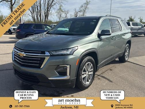 Silver Sage Metallic 2023 Chevrolet Traverse LT Cloth