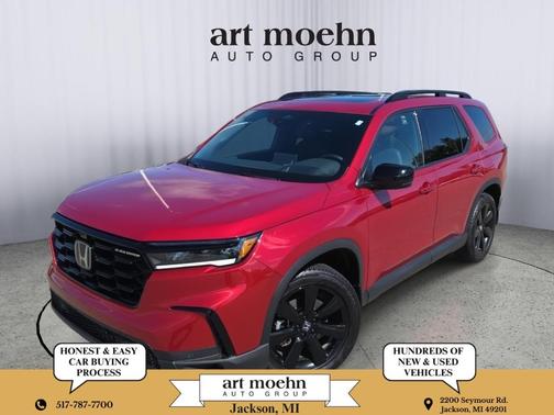 Radiant Red Metallic II 2025 Honda Pilot Black Edition
