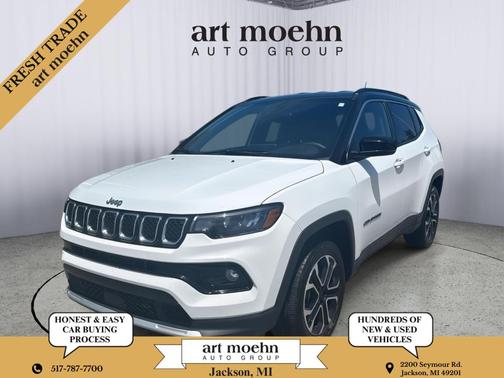 Bright White Clearcoat 2023 Jeep Compass Limited