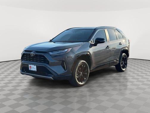 Magnetic Gray Metallic/Midnight Black Metallic 2022 Toyota RAV4 Hybrid SE
