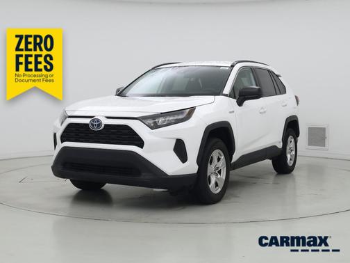 White 2021 Toyota RAV4 Hybrid LE
