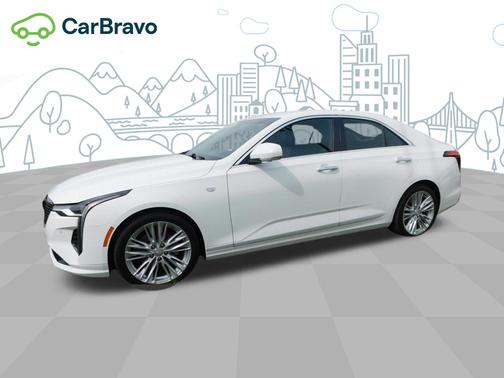 Summit White 2024 Cadillac CT4 Premium Luxury