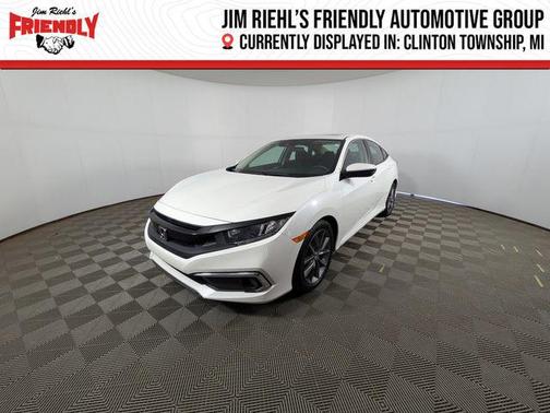 Platinum White Pearl 2019 Honda Civic EX