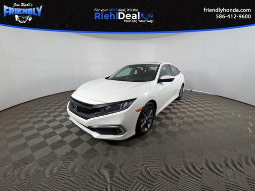 Platinum White Pearl 2019 Honda Civic EX
