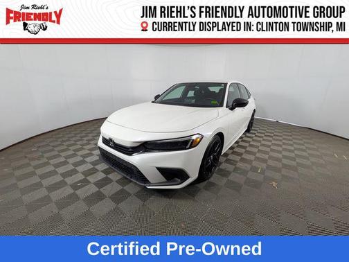 Platinum White Pearl 2024 Honda Civic Sport