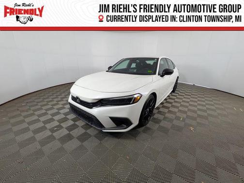 Platinum White Pearl 2024 Honda Civic Sport
