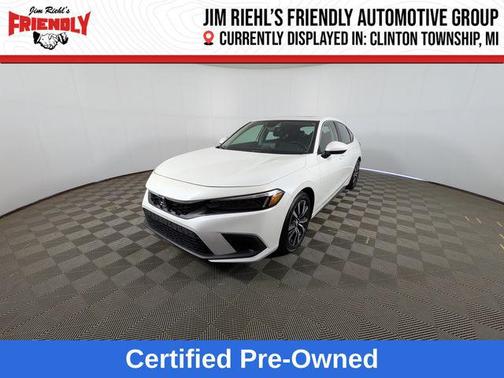 Platinum White Pearl 2023 Honda Civic EX-L