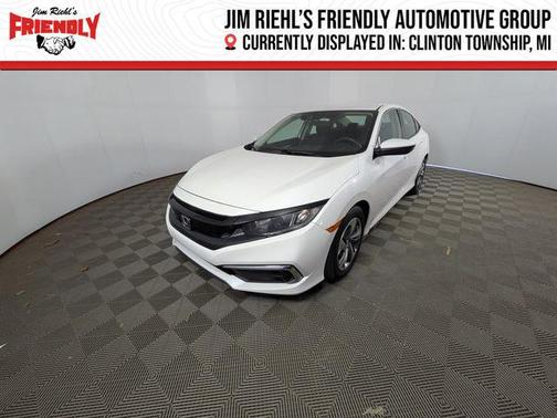 Platinum White Pearl 2019 Honda Civic LX