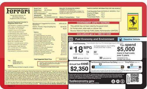 2018 Ferrari 488 Spider Base