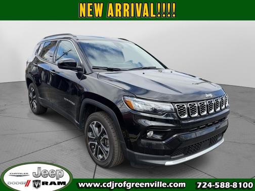 Diamond Black Crystal Pearlcoat 2024 Jeep Compass Limited