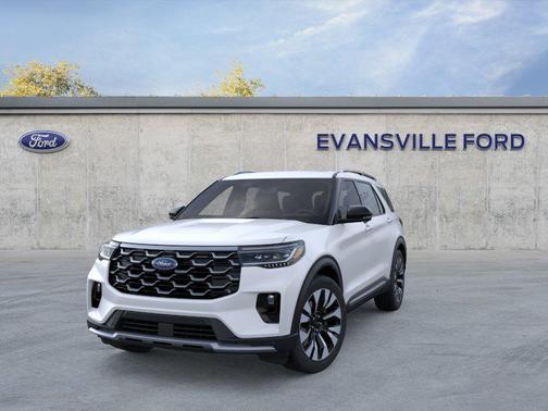 Star White Metallic Tri-Coat 2026 Ford Explorer Platinum
