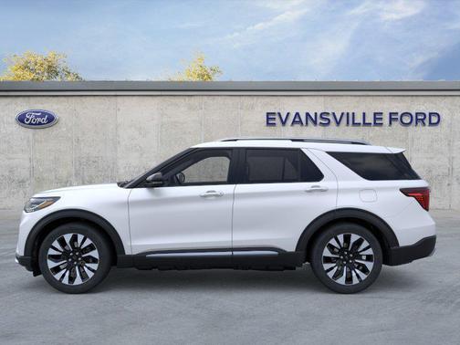 Star White Metallic Tri-Coat 2026 Ford Explorer Platinum