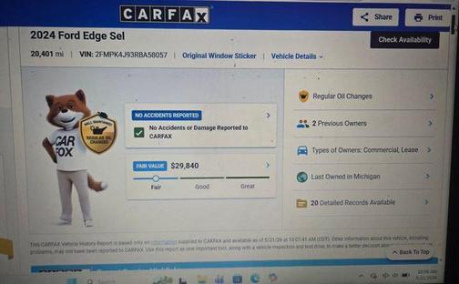 Oxford White 2024 Ford Edge SEL