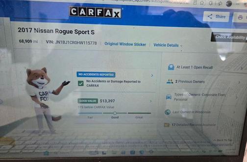 Gun Metallic 2017 Nissan Rogue Sport S