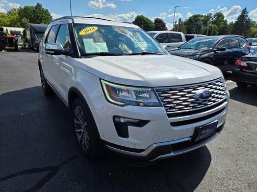 White Platinum 2018 Ford Explorer Platinum