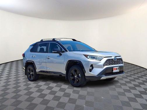 Silver Sky Metallic/Midnight Black Metallic 2021 Toyota RAV4 Hybrid SE