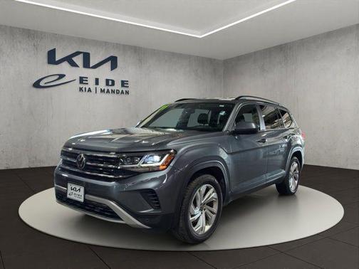Platinum Gray Metallic 2021 Volkswagen Atlas 3.6L SE w/Technology