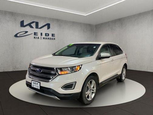 White Platinum Metallic Tri-Coat 2018 Ford Edge Titanium