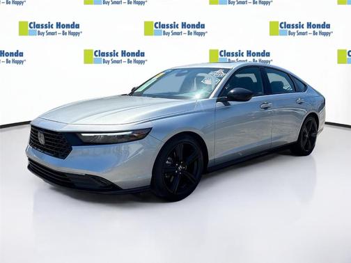 Solar Silver Metallic 2024 Honda Accord Hybrid Sport-L