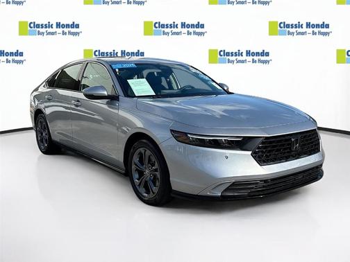 Solar Silver Metallic 2025 Honda Accord Hybrid EX-L