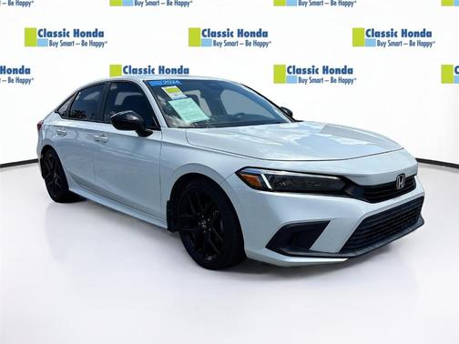Platinum White Pearl 2024 Honda Civic Sport