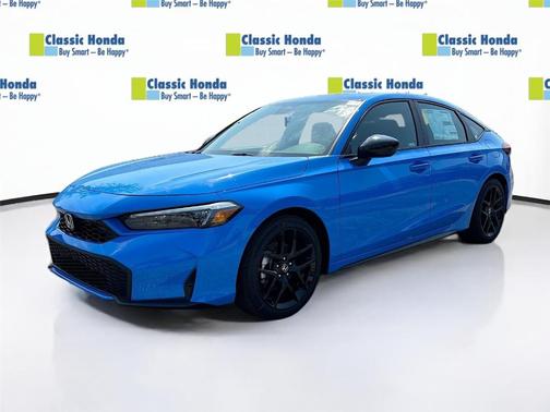 Boost Blue Pearl 2026 Honda Civic Hybrid Sport