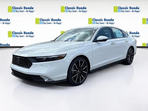 Platinum White Pearl 2026 Honda Accord Hybrid Touring