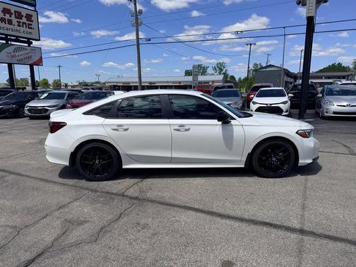 Pearl White 2025 Honda Civic Hybrid Sport