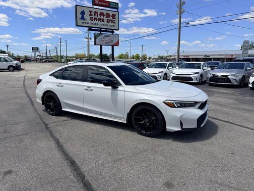 Pearl White 2025 Honda Civic Hybrid Sport