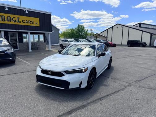Pearl White 2025 Honda Civic Hybrid Sport