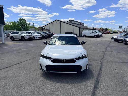 Pearl White 2025 Honda Civic Hybrid Sport
