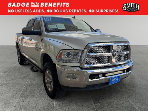 Pearl White 2018 RAM 2500 Laramie Crew Cab 4x4 6'4' Box