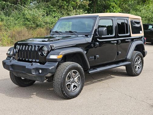 Black Clearcoat 2020 Jeep Wrangler Unlimited Black and Tan 4x4