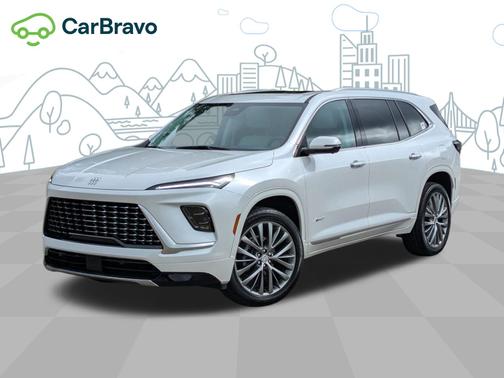 White Frost Tricoat 2025 Buick Enclave Avenir