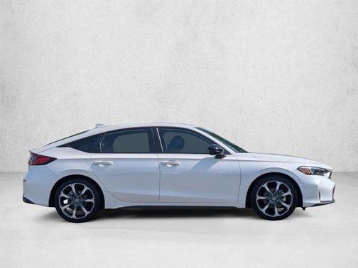 Platinum White Pearl 2026 Honda Civic Hybrid Sport Touring