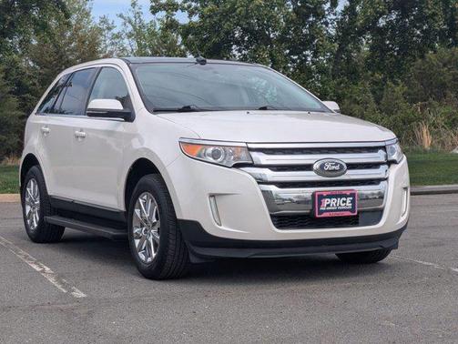 White Platinum Metallic Tri-Coat 2014 Ford Edge Limited