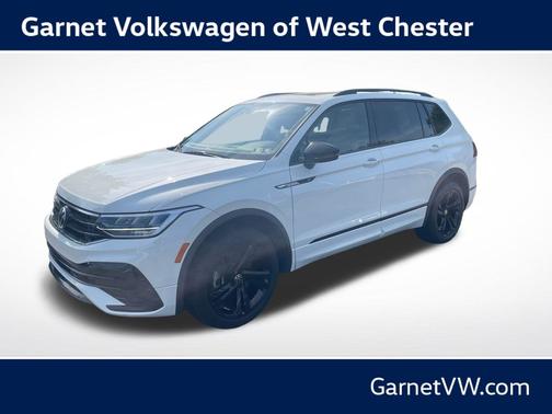 Opal White Pearl Effect 2024 Volkswagen Tiguan 2.0T SE R-Line Black