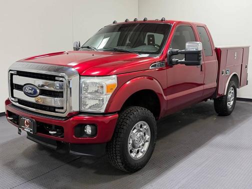 Red 2015 Ford F-350 Lariat Super Duty
