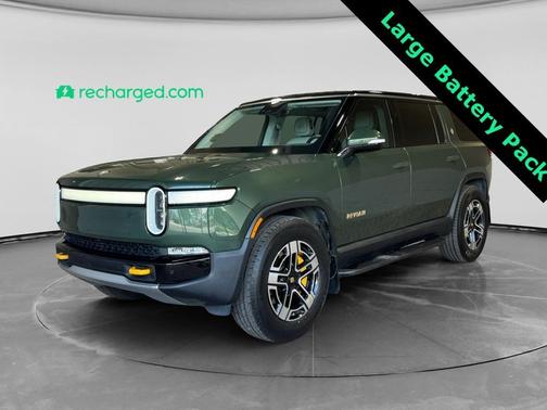 Forest Green 2023 Rivian R1S Adventure Quad Motor Large Pack SUV