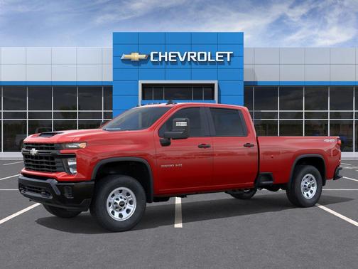 Red Hot 2026 Chevrolet Silverado 3500 Crew Cab, Long Bed, WT Dual Rear Wheel, RWD