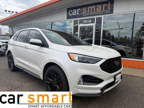 White Platinum Clearcoat Metallic 2019 Ford Edge ST